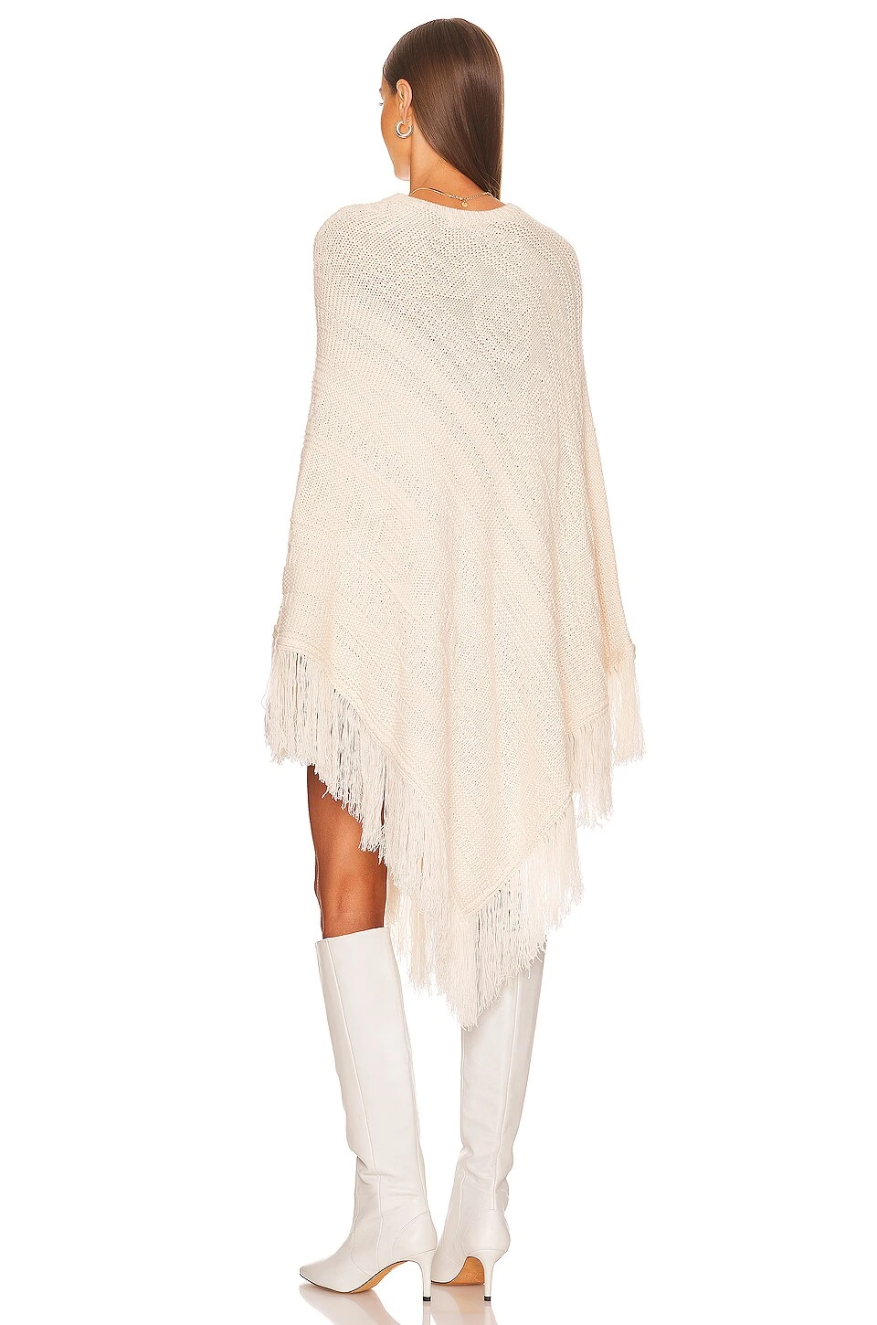 Mix Stitch Poncho Cream 3 Mix Stitch Poncho Cream - Image 3