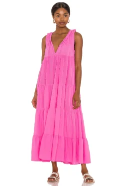 Lighthouse Beach Dress Peony