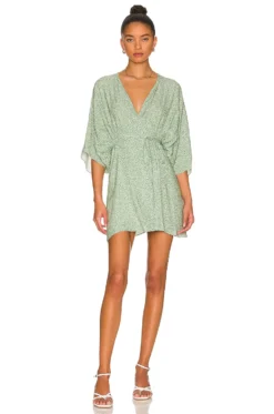 Kayla Wrap Dress Antique Green 10 Kayla Wrap Dress Antique Green -Fashion Clothing AATR WD4 V1 1