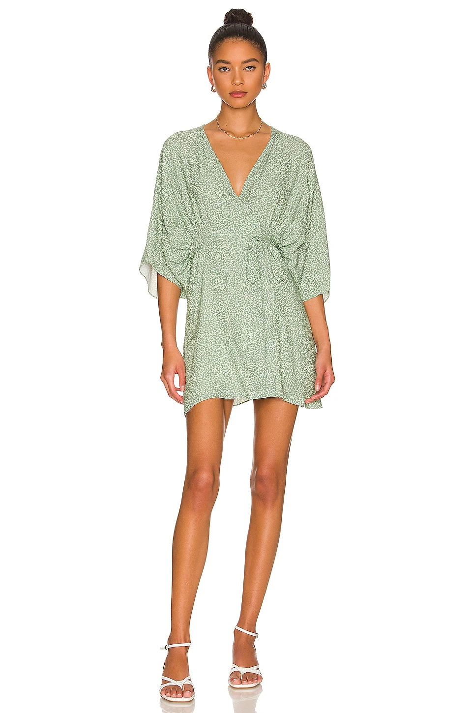 Kayla Wrap Dress Antique Green 1 Kayla Wrap Dress Antique Green