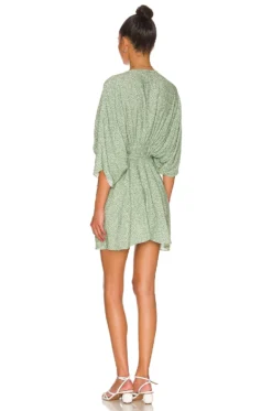 Kayla Wrap Dress Antique Green 8 Kayla Wrap Dress Antique Green -Fashion Clothing AATR WD4 V3