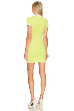 Sophie Ribbed Mini Dress Lime Multi 5 Sophie Ribbed Mini Dress Lime Multi -Fashion Clothing AAYR WD78 V3