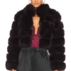 GILET FOX FUR Burgundy