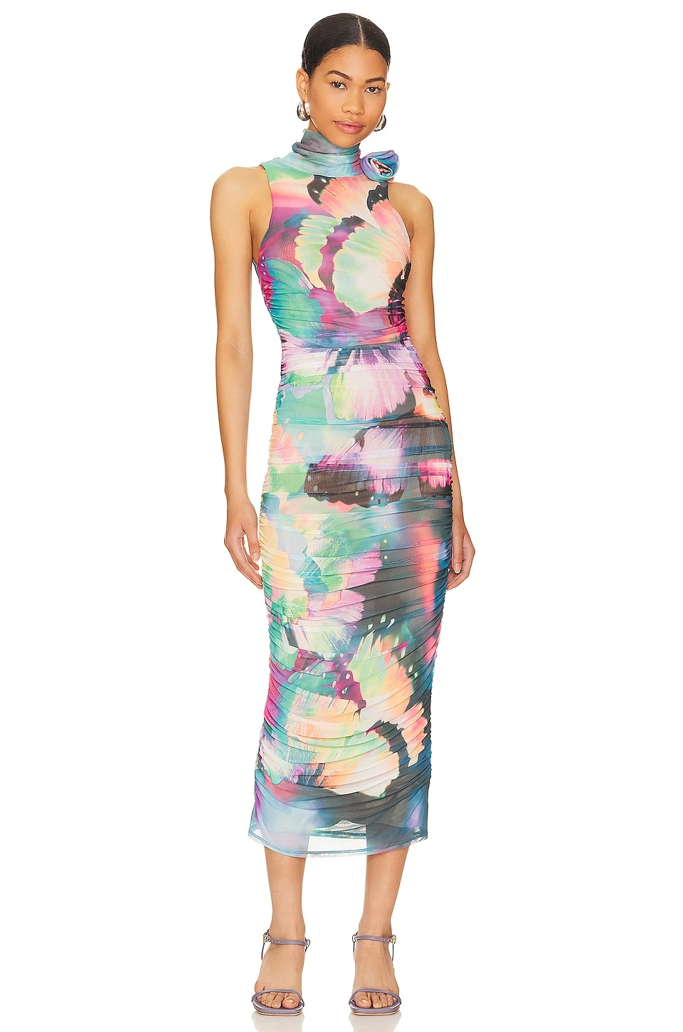 Florella Midi Dress Abstract Butterfly 1 Florella Midi Dress Abstract Butterfly