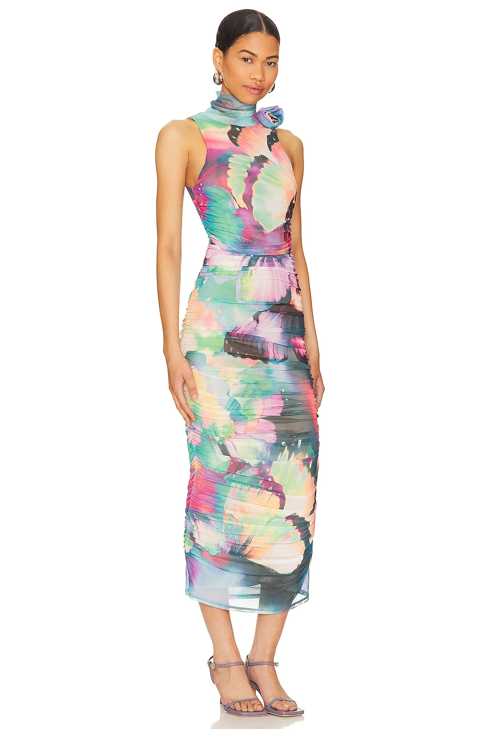 Florella Midi Dress Abstract Butterfly 2 Florella Midi Dress Abstract Butterfly - Image 2
