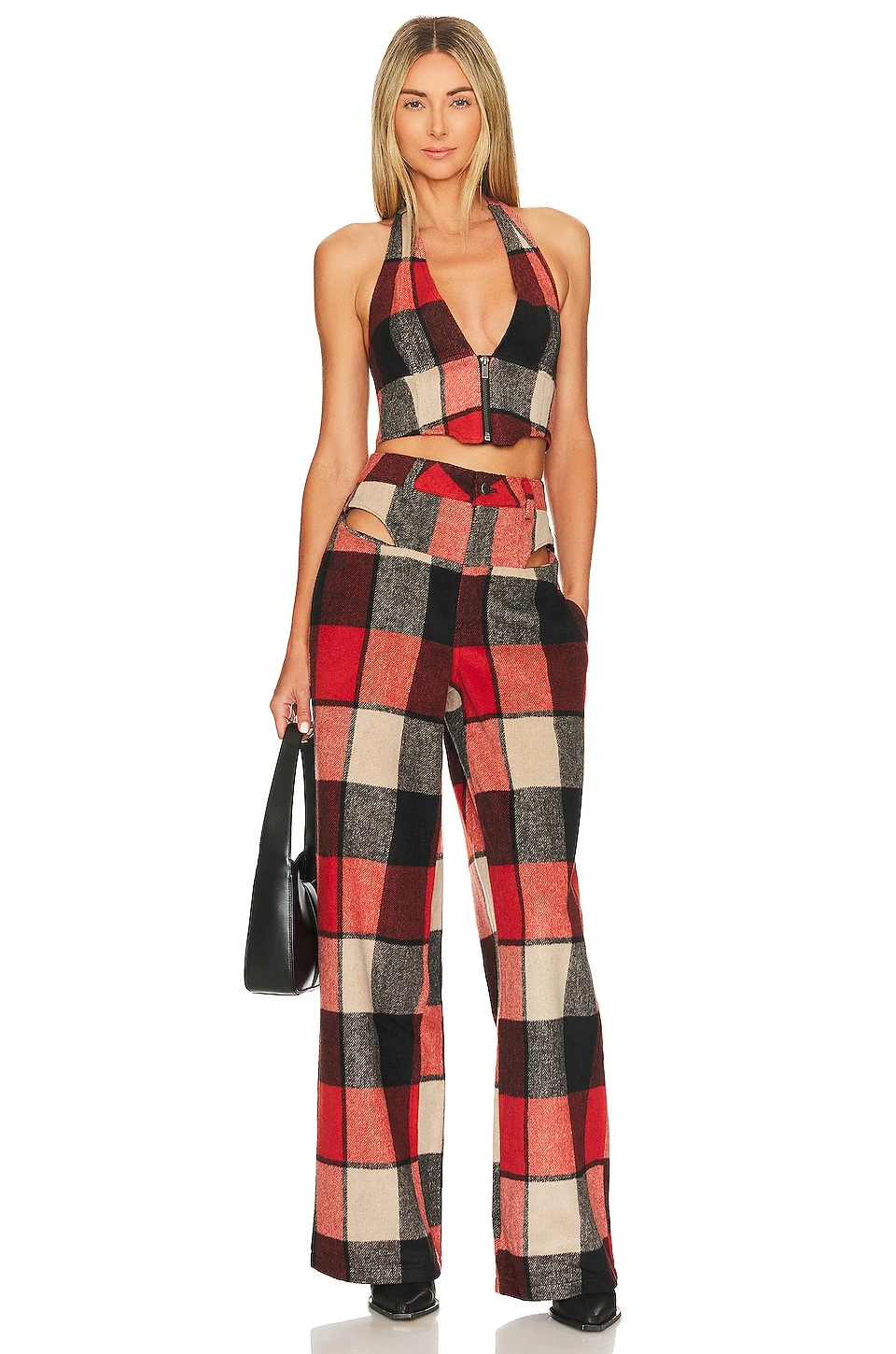 Willis Cutout Wide Leg Plaid 4 Willis Cutout Wide Leg Plaid - Image 4