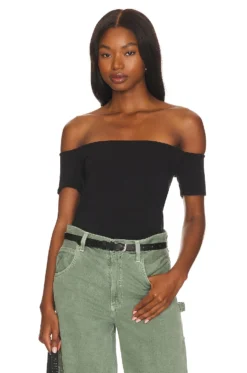 AGOLDE Agda Top Black