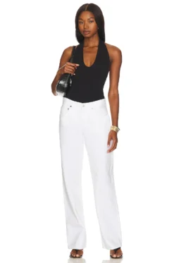 AGOLDE Azima Bodysuit Black -Fashion Clothing AGOL WS172 V5