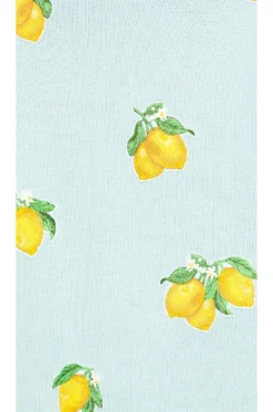 Alice + Olivia Bradford Lemon Cardigan Powder Blue Combo -Fashion Clothing ALI WK175 V5