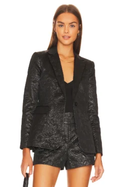 Alice + Olivia Macey Fitted Balzer Black