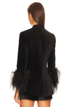 Alice + Olivia Yona Double Breasted Blazer Black -Fashion Clothing ALI WO195 V4