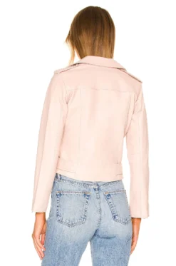 AllSaints Balfern Biker Jacket Light Pink 8 AllSaints Balfern Biker Jacket Light Pink -Fashion Clothing ALLR WO107 V4