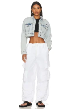 AllSaints Cona Cropped Jacket Light Indigo 7 AllSaints Cona Cropped Jacket Light Indigo -Fashion Clothing ALLR WO169 V4