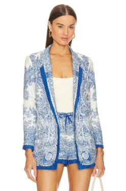 AllSaints Aleida Rafaella Blazer Blue & White