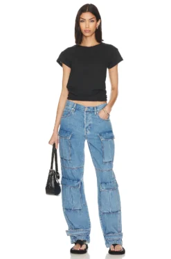 AllSaints Anna Tee Black -Fashion Clothing ALLR WS153 V4