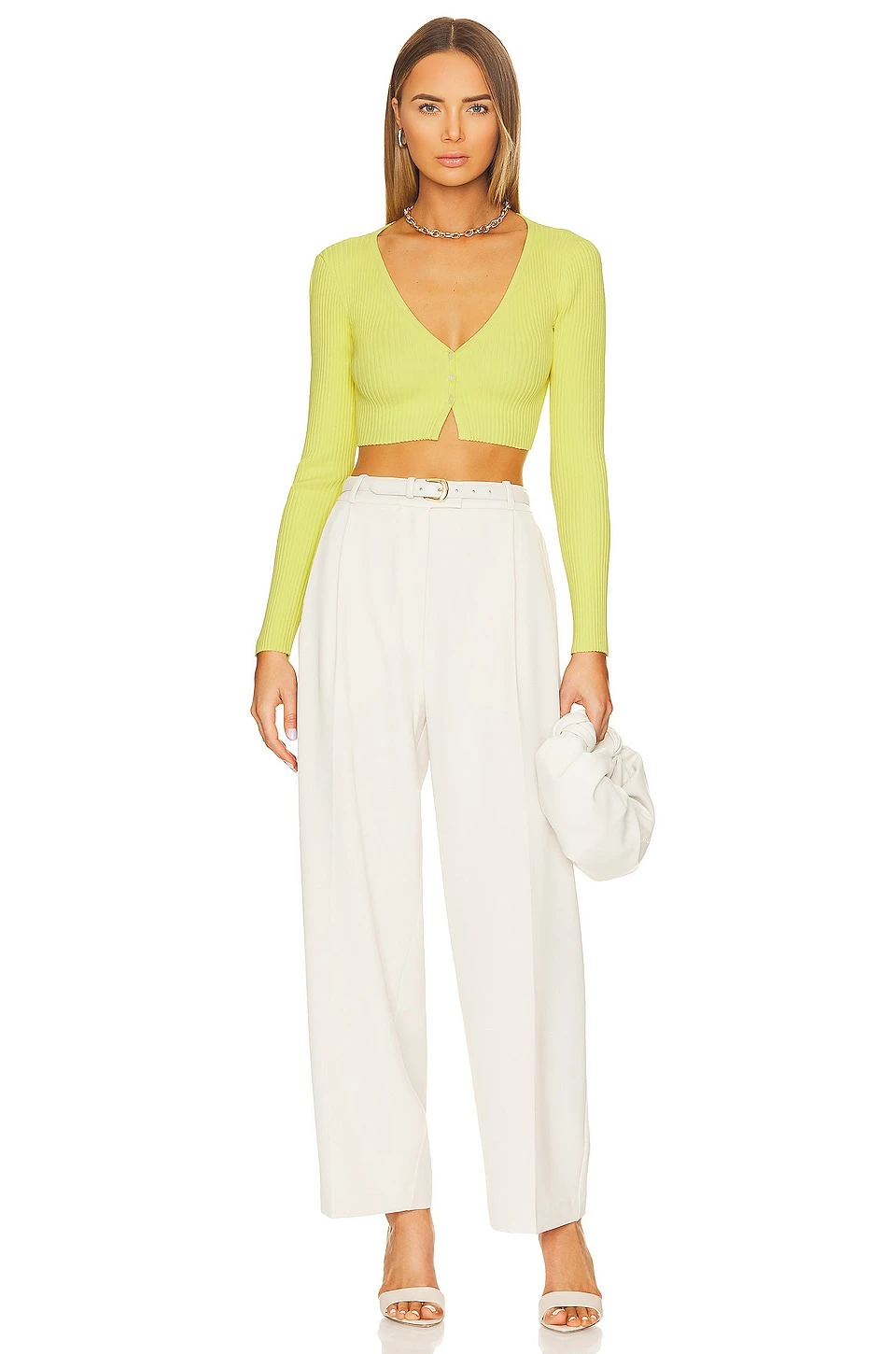 A.L.C. Hallie Cardigan Citrine Yellow 4 A.L.C. Hallie Cardigan Citrine Yellow - Image 4