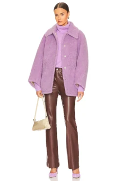A.L.C. Lincoln Coat Deep Lilac 11 A.L.C. Lincoln Coat Deep Lilac -Fashion Clothing ALX WO65 V5