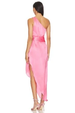 Palmira Maxi Dress Pink Ribbon 5 Palmira Maxi Dress Pink Ribbon -Fashion Clothing AMAN WD1821 V3