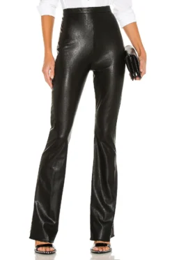 Amina Leather Pants Black