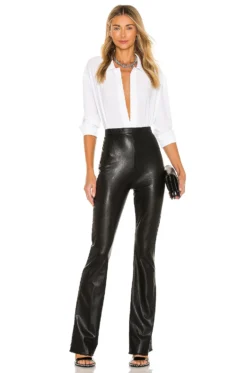 Amina Leather Pants Black 7 Amina Leather Pants Black -Fashion Clothing AMAN WP62 V4