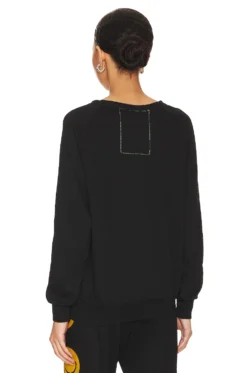 Smiley 2 Crew Sweatshirt Black -Fashion Clothing ANAT WK63 V3