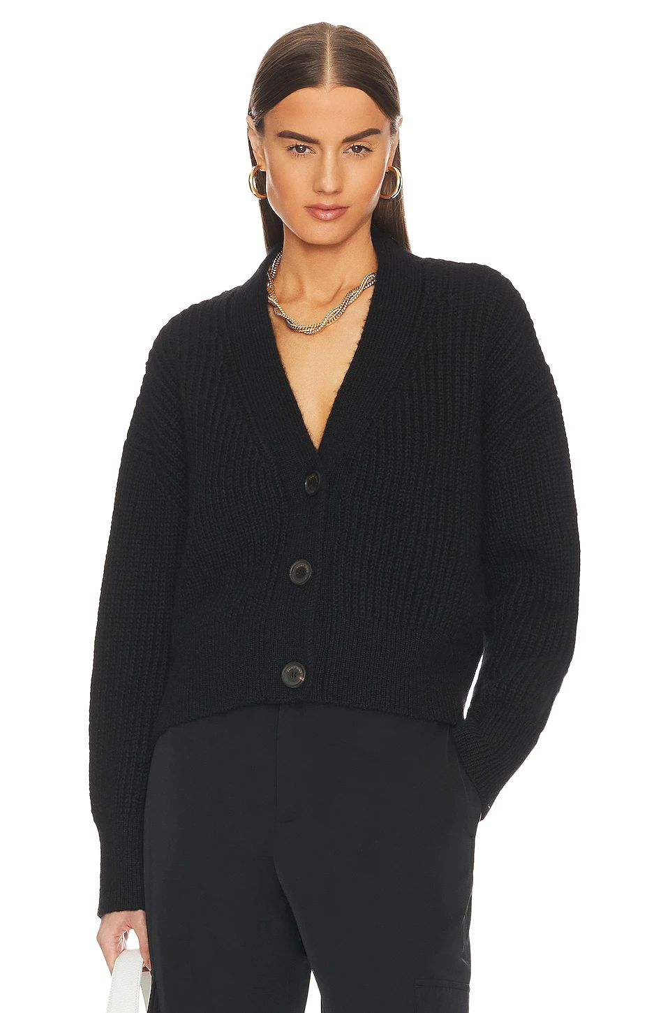 ANINE BING Maxwell Cardigan Black 1 ANINE BING Maxwell Cardigan Black