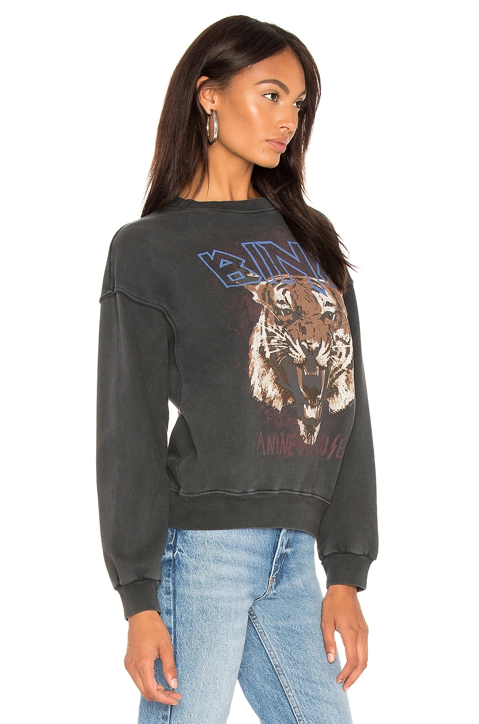 ANINE BING Tiger Sweatshirt Black 2 ANINE BING Tiger Sweatshirt Black - Image 2