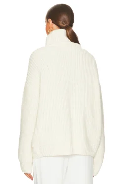 ANINE BING Sydney Sweater Cream -Fashion Clothing ANIN WK87 V3