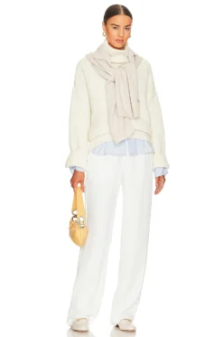 ANINE BING Sydney Sweater Cream -Fashion Clothing ANIN WK87 V4