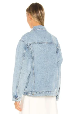 ANINE BING Rory Denim Jacket Vintage Blue -Fashion Clothing ANIN WO61 V3