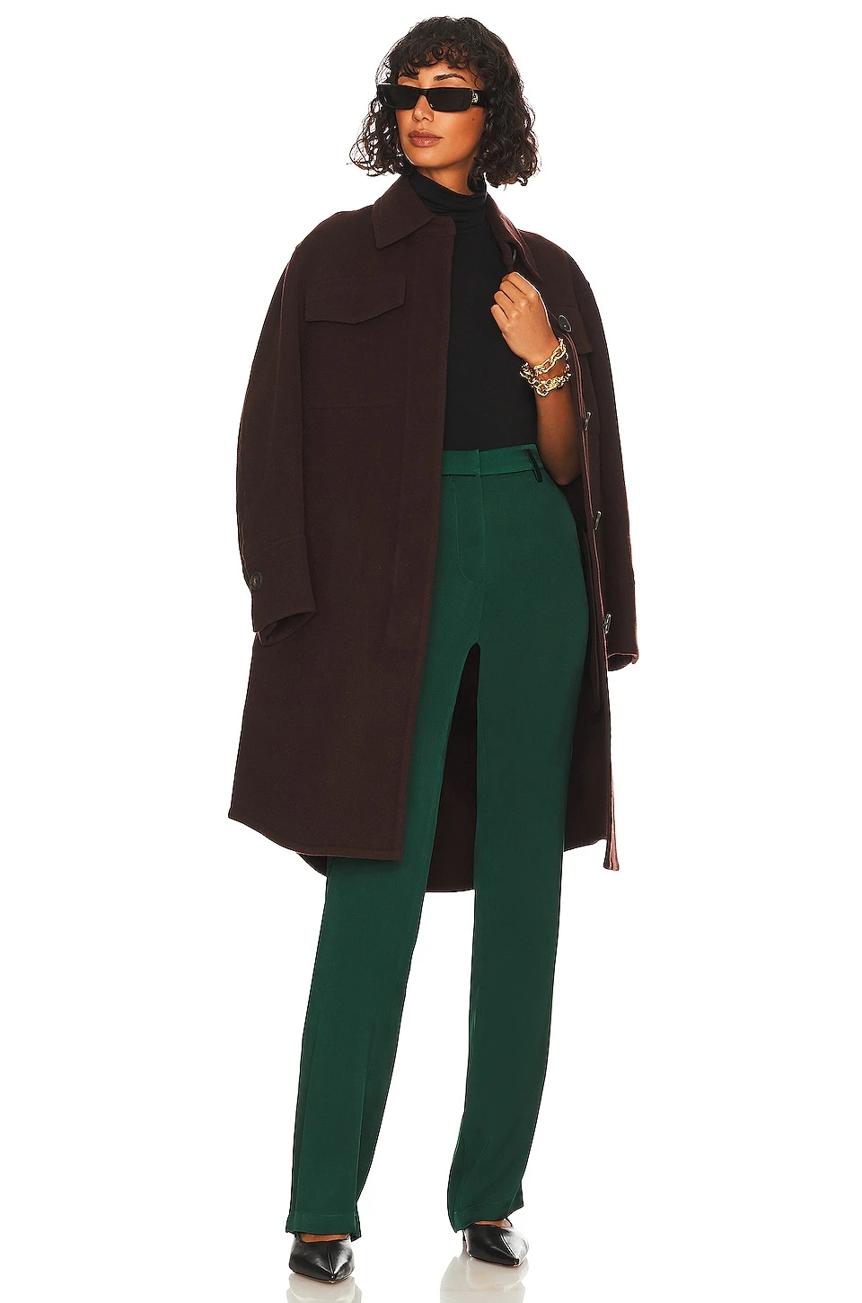 ANINE BING Classic Pant Emerald Green 4 ANINE BING Classic Pant Emerald Green - Image 4