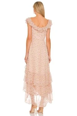 Magnolia Dress Cream Blush Floral -Fashion Clothing ASTR WD262 V3