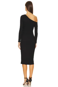 Asymmetrical Cutout Dress Black 5 Asymmetrical Cutout Dress Black -Fashion Clothing ASTR WD334 V3