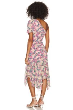 VESTIDO SANTORINI Pink & Black Floral 5 VESTIDO SANTORINI Pink & Black Floral -Fashion Clothing ASTR WD417 V3