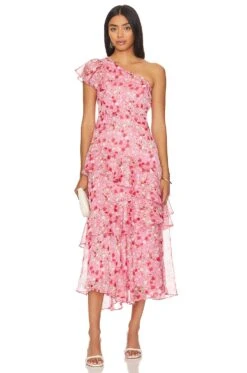 Victoriana Dress Bright Green Floral 9 Victoriana Dress Bright Green Floral -Fashion Clothing ASTR WD429 V1