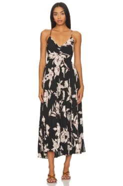 Blythe Dress Black Floral -Fashion Clothing ASTR WD450 V1 1