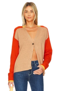 Color Block Cardigan Bright Combo