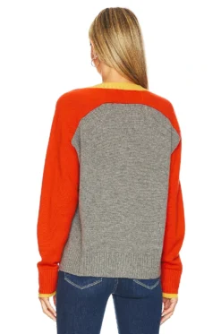 Color Block Cardigan Bright Combo -Fashion Clothing AUTU WK898 V3