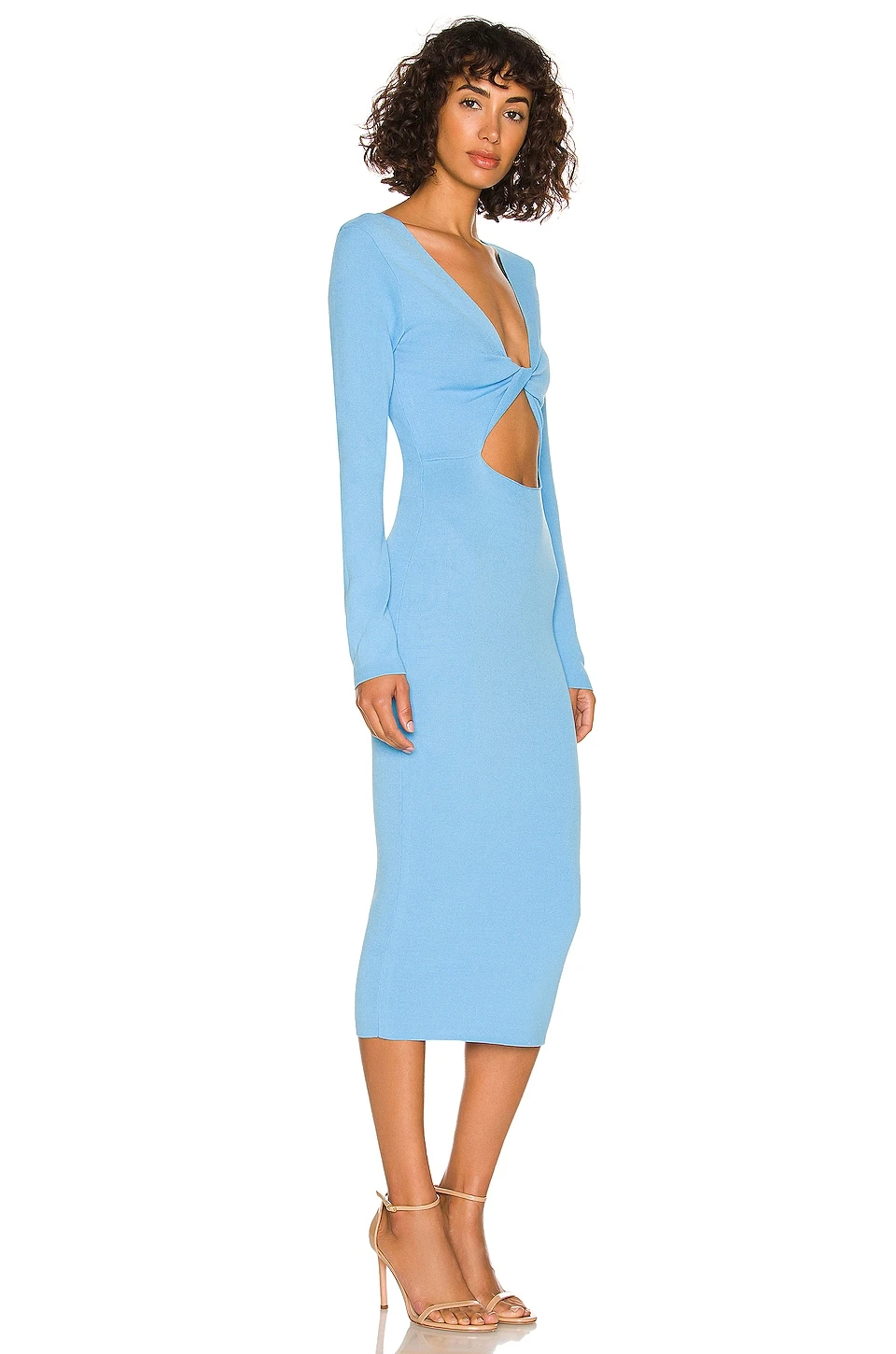 Bardot Eliana Twist Front Knit Dress Cornflower 2 Bardot Eliana Twist Front Knit Dress Cornflower - Image 2
