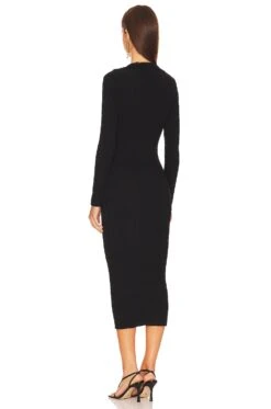 Bardot Rosario Knit Midi Dress Black -Fashion Clothing BARD WD558 V3