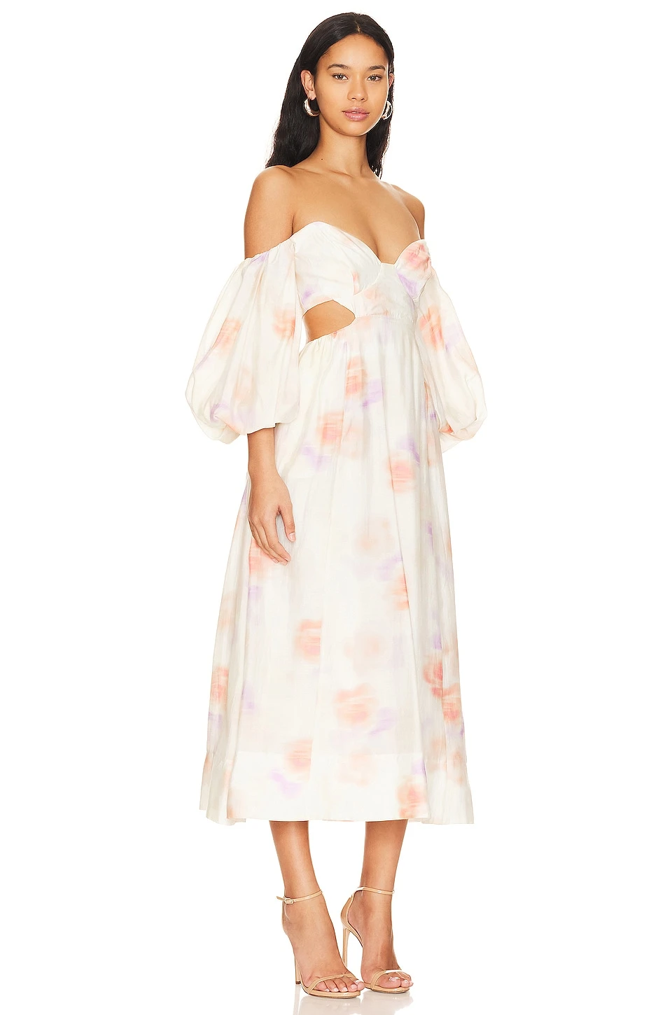 Bardot Lucia Midi Dress Painterly Floral 2 Bardot Lucia Midi Dress Painterly Floral - Image 2
