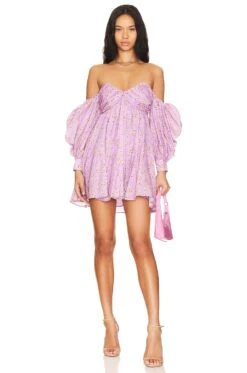 Bardot Lani Floral Mini Dress Lilac Mist