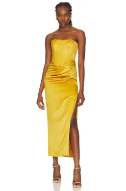 Bardot Everlasting Midi Dress Marigold