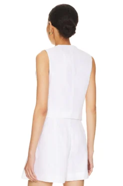 Bardot Iris Vest Orchid White 6 Bardot Iris Vest Orchid White -Fashion Clothing BARD WO103 V3