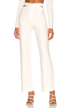 Bardot Kylie Cut Out Pant Ivory