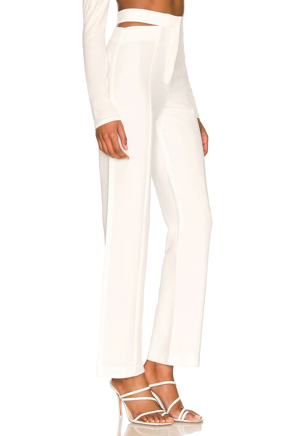Bardot Kylie Cut Out Pant Ivory 2 Bardot Kylie Cut Out Pant Ivory - Image 2