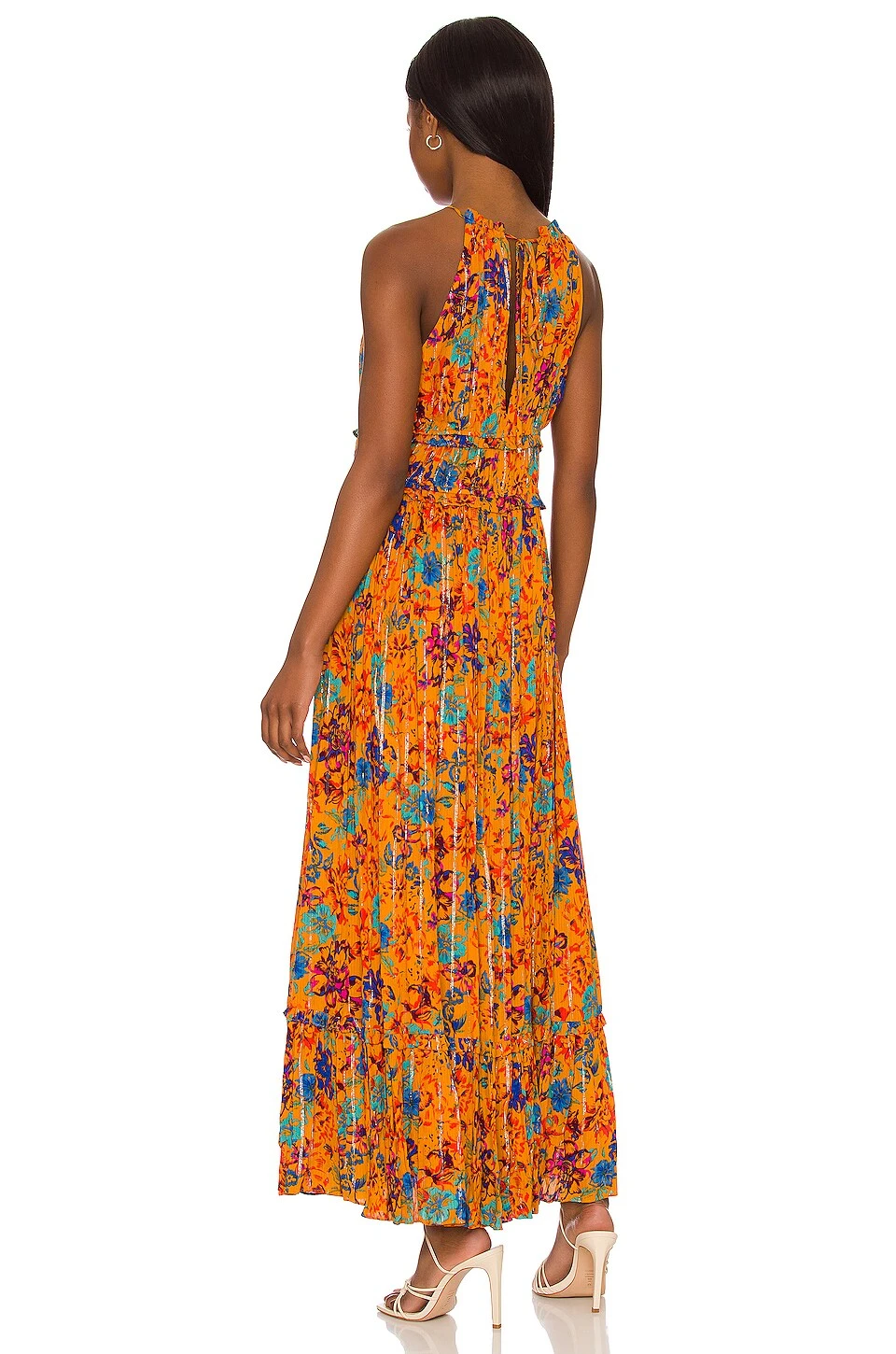 BCBGMAXAZRIA Flor Mixta Day Dress Golden Oak 3 BCBGMAXAZRIA Flor Mixta Day Dress Golden Oak - Image 3