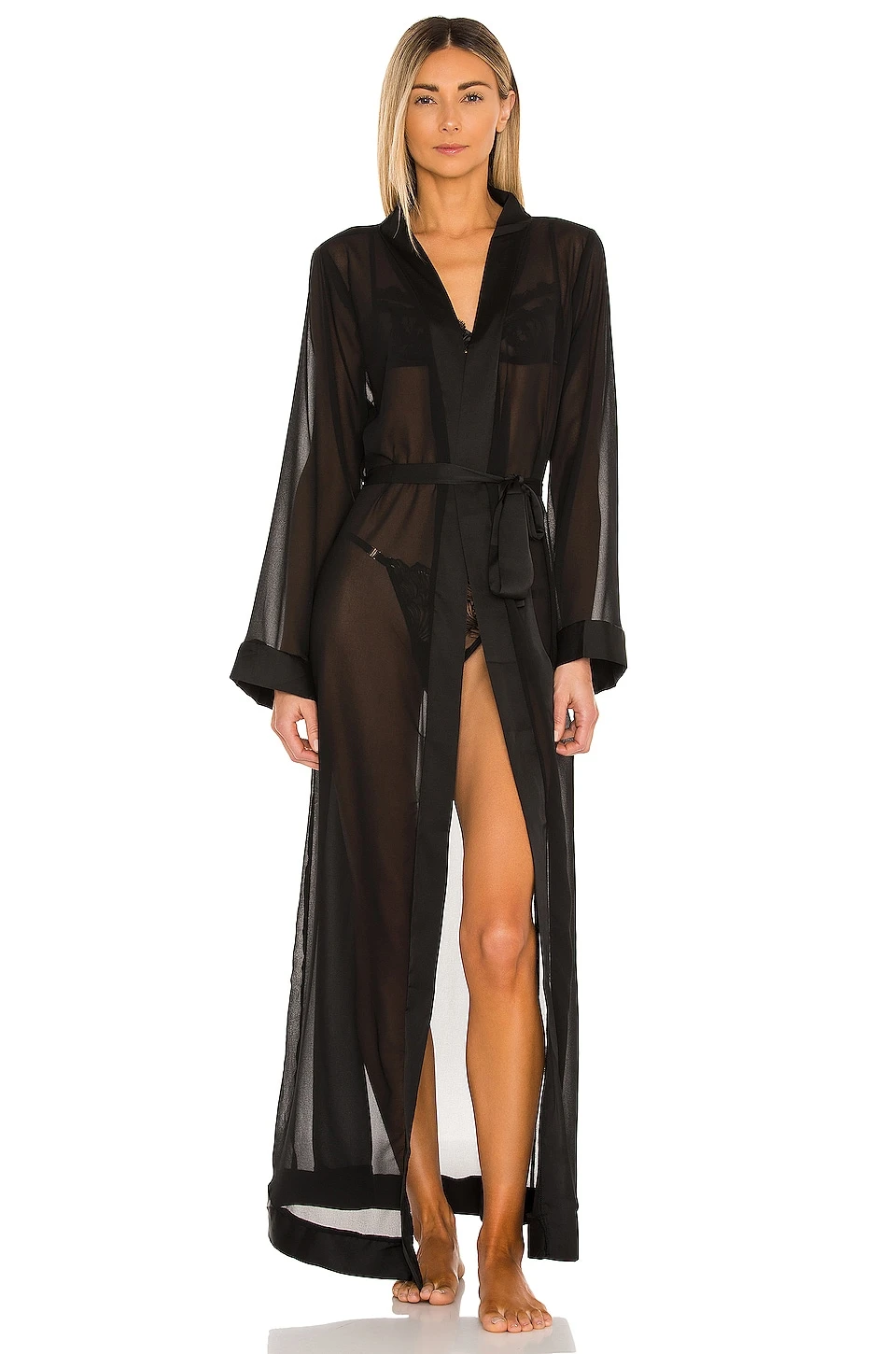 BLUEBELLA Marcella Long Kimono Black 2 BLUEBELLA Marcella Long Kimono Black - Image 2