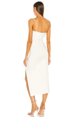 BEC + BRIDGE Fleur Asymmetrical Midi Dress Ivory 5 BEC + BRIDGE Fleur Asymmetrical Midi Dress Ivory -Fashion Clothing BECA WD365 V3