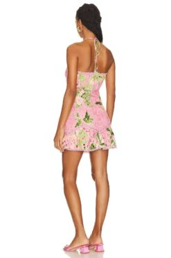 Preet Schiffly Mini Dress Pink -Fashion Clothing BENE WD287 V3